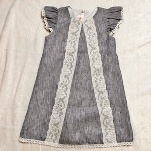 EUC D’Bertha chambray dress with lace details size 3